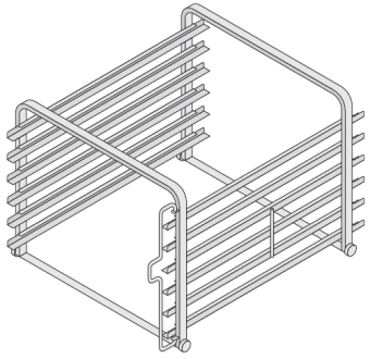 Рама с направляющими 62 (5 уровней) Rational 60.62.049 в ШефСтор (chefstore.ru)